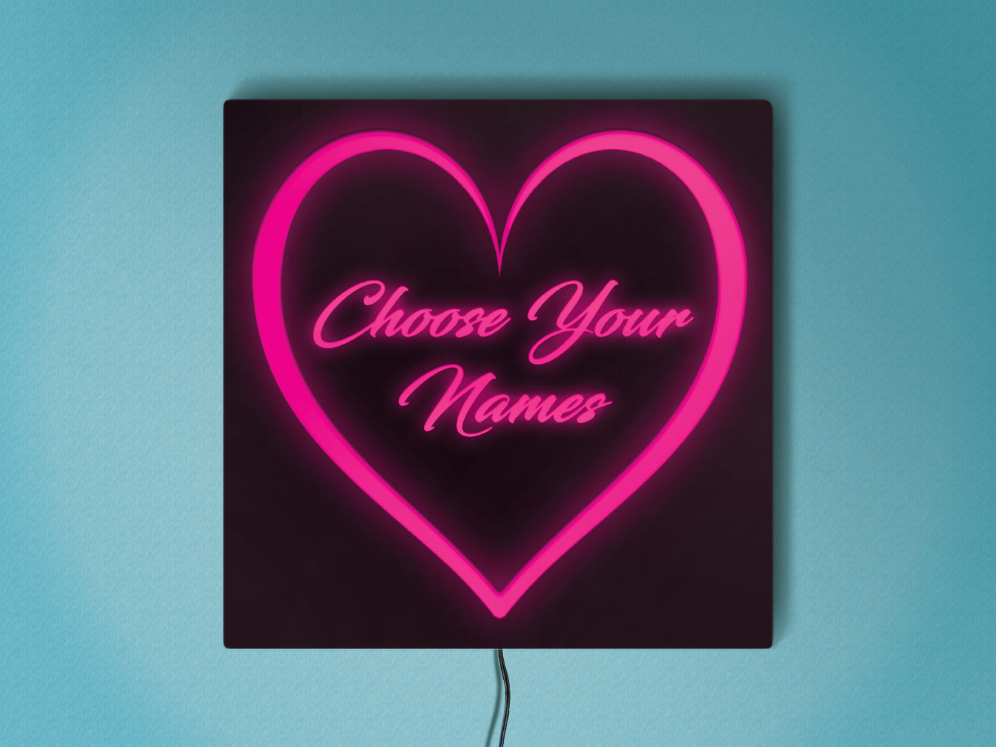 Custom Name Heart Large