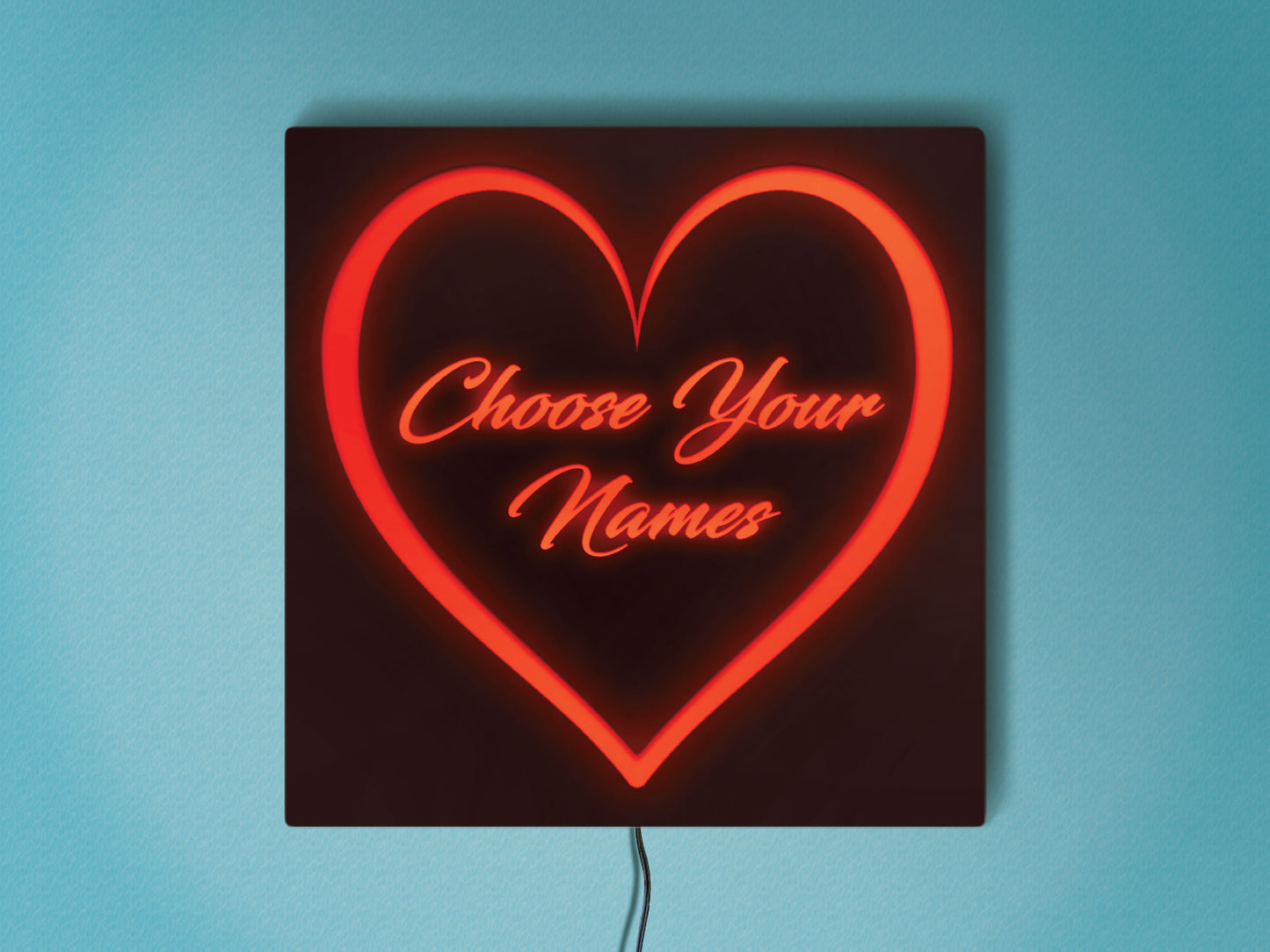 Custom Name Heart Large