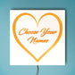 Custom Name Heart Large