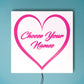 Custom Name Heart Large