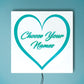 Custom Name Heart Large